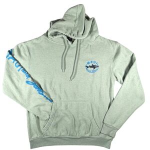 Maui and Sons Shark Logo Pullover Graphic Hoodie Surf Skateboard Steetwear Small